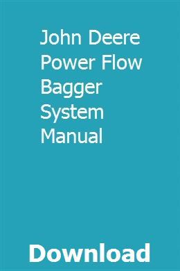 John deere 14 bushel power flow bagger manual